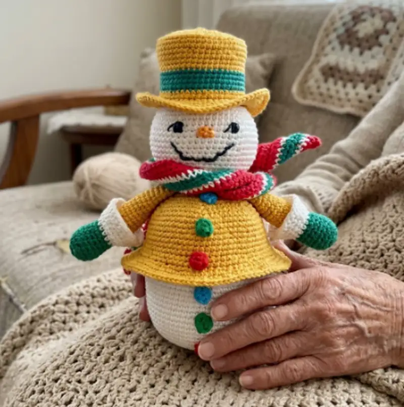 Quality crochet pattern: Snowman Gingerbread Amigurumi Pattern - Intermediate level guide with complete instructions