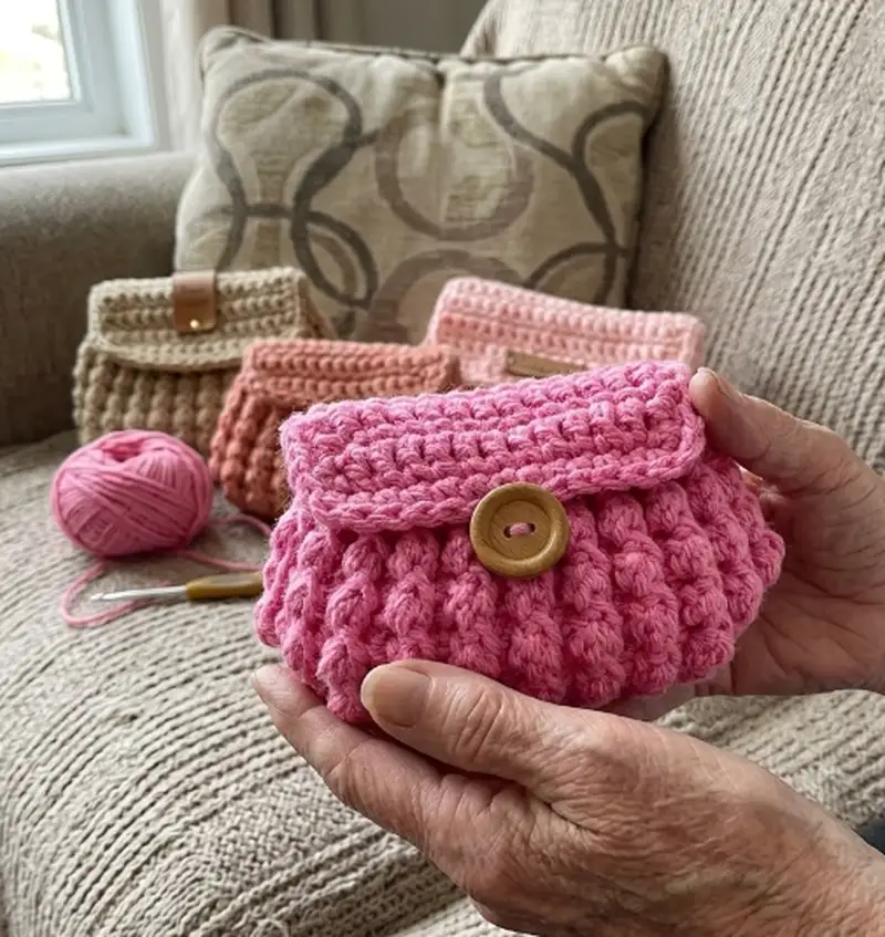Complimentary Beginner Friendly crochet pattern: Nano and Mini Pouch Crochet Pattern - Simple to follow guide