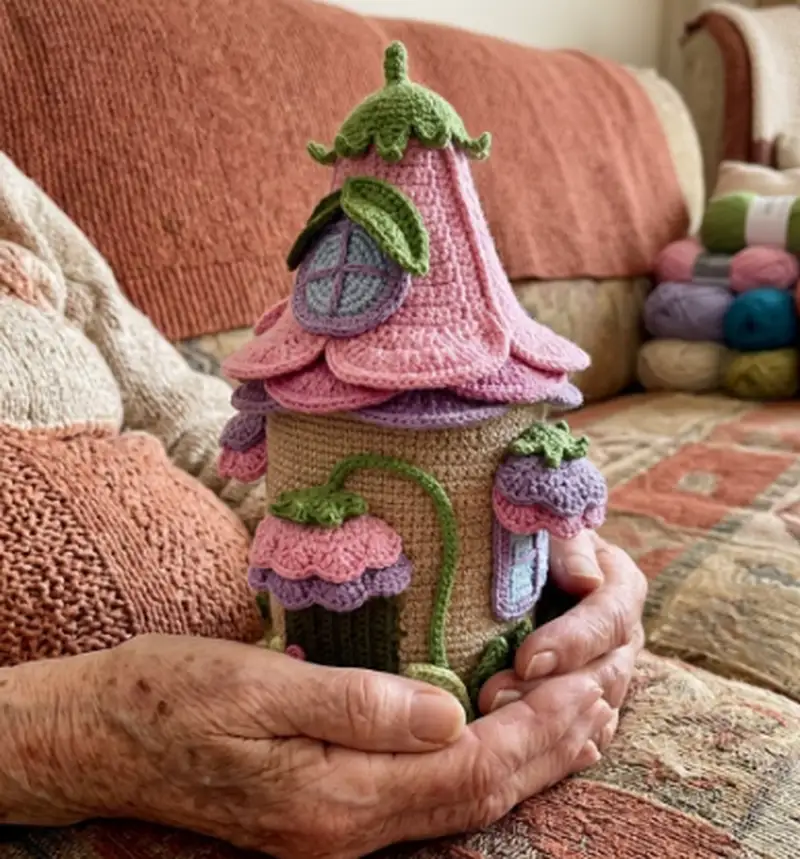 Quality crochet pattern: Floral Fairy House Amigurumi Pattern - Intermediate level guide with complete instructions