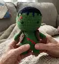 Monster Frankenstein Amigurumi Pattern step 4 - final assembly and finishing