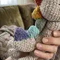 Sleepy Snuggle-saurus Rag Doll Amigurumi Pattern step 2 - assembly progress