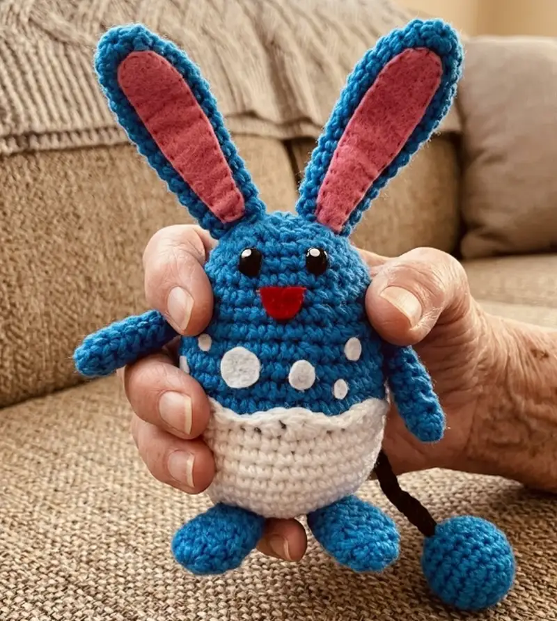 Complimentary Intermediate crochet pattern: Azumarill Amigurumi Pattern - Simple to follow guide