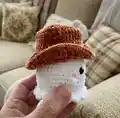 No Sew Ghosts Wearing Hats Amigurumi Pattern step 3 - details and accessories