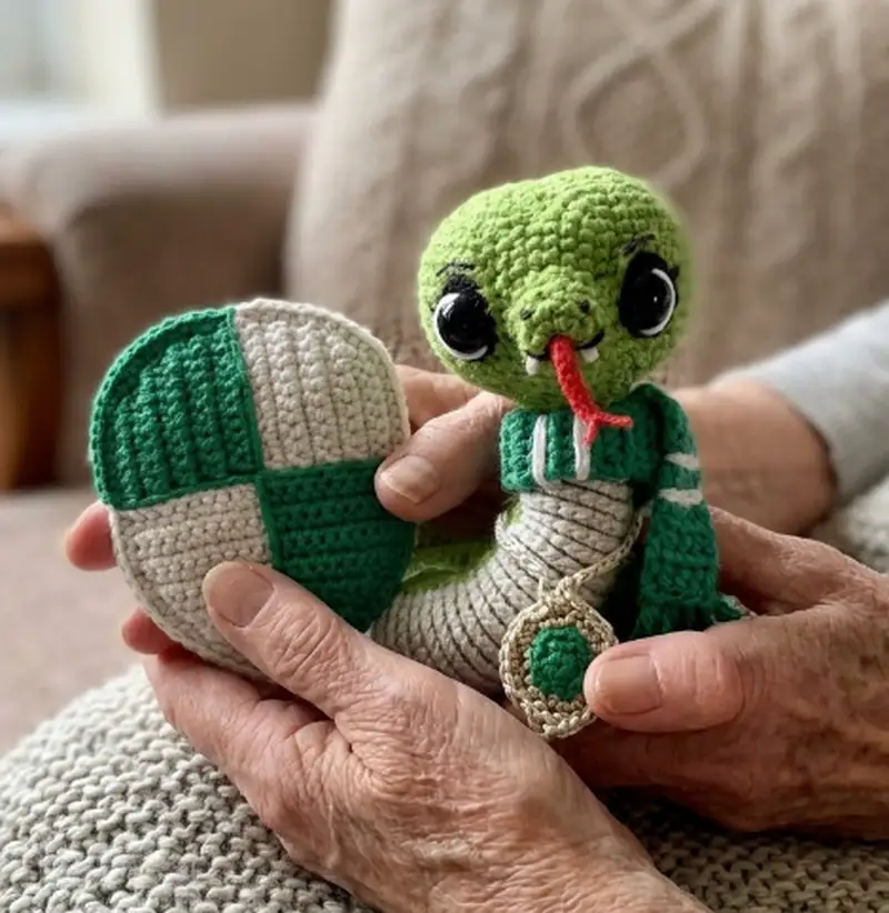 Complimentary Intermediate crochet pattern: Snake Slythie Amigurumi Pattern - Simple to follow guide
