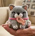 Calico Cat Amigurumi Pattern step 1 - construction progress