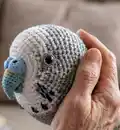 Budgerigar Amigurumi Pattern step 2 - assembly progress