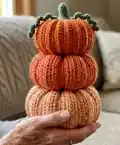 Pumpkin Plush Hat Pattern (crochet) Pattern step 4 - final assembly and finishing