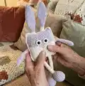 Tick the Rabbit Amigurumi Pattern step 1 - construction progress
