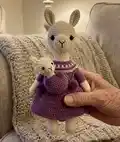 Lamas Amigurumi Pattern step 1 - construction progress