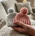Free Crochet Hat Pattern step 1 - construction progress