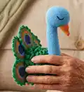 Proud Peacock Amigurumi Pattern step 2 - assembly progress