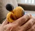 Giraffe Hand Puppet Amigurumi Pattern step 3 - details and accessories