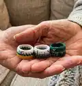 Crochet Landscape Rings Pattern step 1 - construction progress