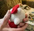 Kirby Hello Kitty Amigurumi Pattern step 2 - assembly progress