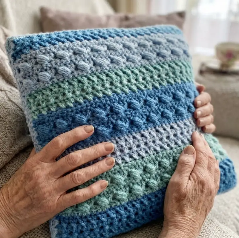 Complimentary Intermediate crochet pattern: Snowberry cushion cover Pattern - Simple to follow guide