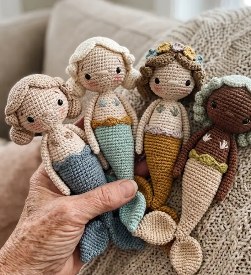 Complimentary Intermediate crochet pattern: LULU, the mermaid Amigurumi Pattern - Simple to follow guide
