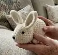 Rabbit Amigurumi Pattern step 1 - construction progress