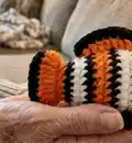 Clownfish (Nemo) Amigurumi Pattern step 2 - assembly progress