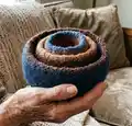 Felted Bowl Trio Pattern step 4 - final assembly and finishing