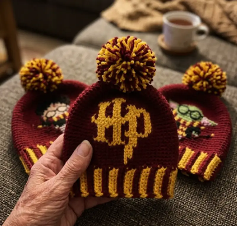 Complimentary Intermediate crochet pattern: Gryffindor Scarf Hat Amigurumi Pattern - Simple to follow guide