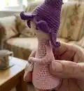 Bluebell Fairy Amigurumi Pattern step 2 - assembly progress