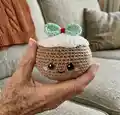 Christmas Pudding Amigurumi Pattern step 4 - final assembly and finishing