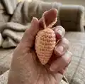 Heart Keychain Amigurumi Pattern step 2 - assembly progress
