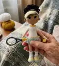 Penny, The Tennis Player Amigurumi Pattern step 4 - final assembly and finishing