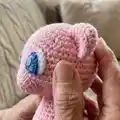 Mew Plushie Amigurumi Pattern step 3 - details and accessories