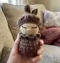 Magic of Autumn Pine Cone Amigurumi Pattern step 4 - final assembly and finishing