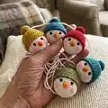 Crochet Snowman Ornaments Amigurumi Pattern step 4 - final assembly and finishing