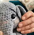 Elephant Amigurumi Pattern step 3 - details and accessories