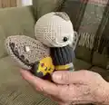 Death's Head Hawk Moth Amigurumi Pattern step 3 - details and accessories