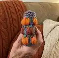 Pumpkin Cup Cozy Amigurumi Pattern step 3 - details and accessories