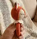 Rattle Fox Amigurumi Pattern step 3 - details and accessories