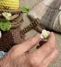 Tree Gnome Amigurumi Pattern step 3 - details and accessories