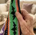 Halloween Dreams Blanket Pattern step 2 - assembly progress