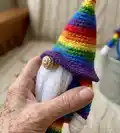 Pride Rainbow Gnome Amigurumi Pattern step 3 - details and accessories
