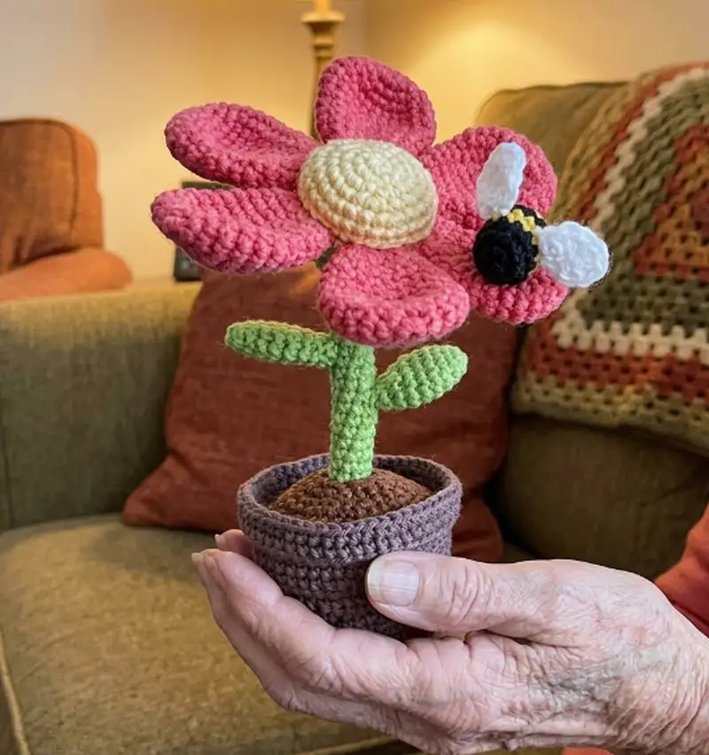 Complimentary Intermediate crochet pattern: Bumble Blossom Amigurumi Pattern - Simple to follow guide
