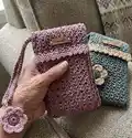 Phone pouch with back pocket Pattern step 1 - construction progress