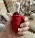 Among Us Crewmate Leg Split Amigurumi Pattern step 2 - assembly progress