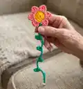Crochet Bookmark Pattern step 1 - construction progress