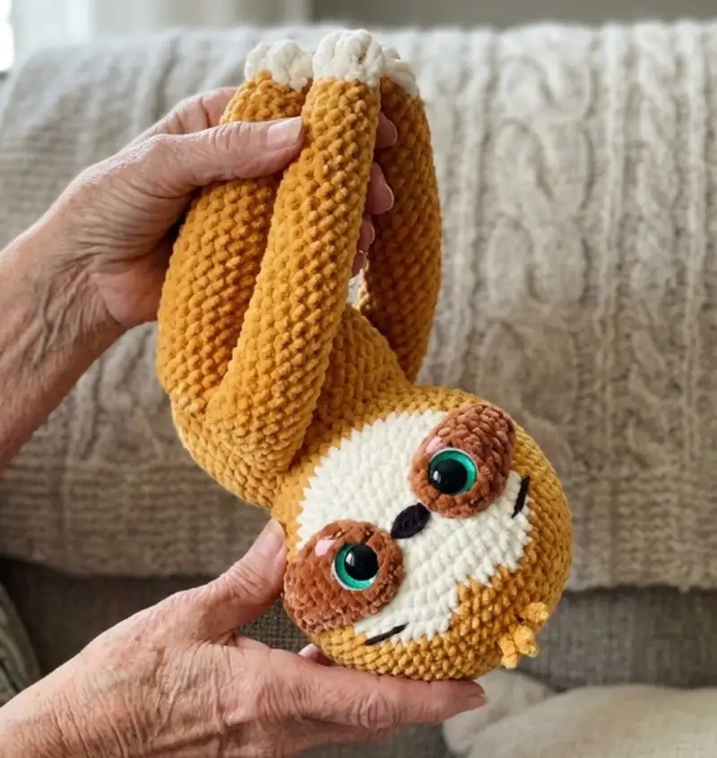 Quality crochet pattern: Samantha the Sloth Amigurumi Pattern - Beginner Friendly level guide with complete instructions