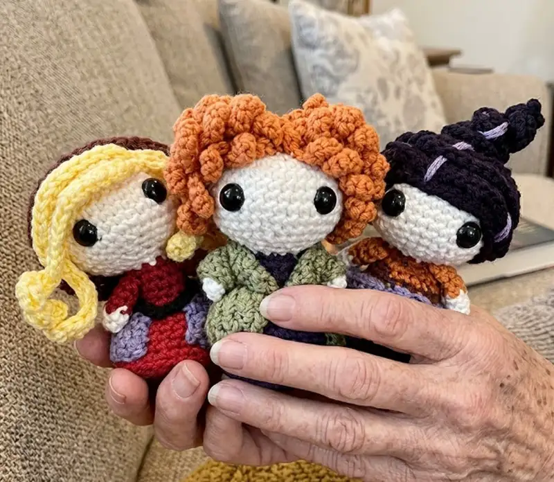 Complimentary Intermediate crochet pattern: The Witchy Sisters Amigurumi Pattern - Simple to follow guide