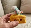 Mochi-Mouse Loves Cheese Amigurumi Pattern step 3 - details and accessories