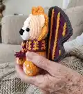 Houses of Wizardry Crochet Pattern step 2 - assembly progress