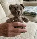Disy the Bear Amigurumi Pattern step 4 - final assembly and finishing