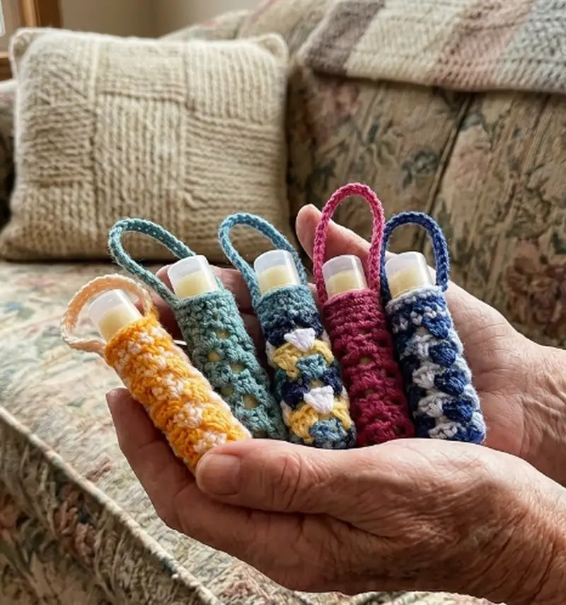 Complimentary Beginner Friendly crochet pattern: Handy Dandy Lip Balm Holder Pattern - Simple to follow guide