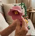 Flower Garden Lamp Amigurumi Pattern step 2 - assembly progress