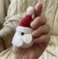 Santa Keychain Amigurumi Pattern step 2 - assembly progress